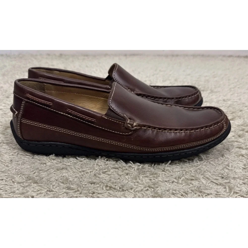 Johnston & Murphy Fowler Venetian Soft Brown Sheepskin Leather Loafers Mens 10M